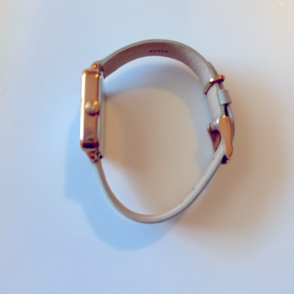 CLUSE La Garconne Rose Gold White Dial & Grey Leather Strap Watch
